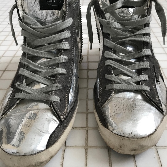 Golden Goose Shoes - Golden Goose Silver Francy
